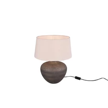 Trio LOU asztali lámpa kerámia, szövet, barna, E27 - R50963844
