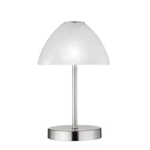 Trio QUEEN asztali lámpa fém, üveg, nikkel, fehér, LED, 3000K, 3W, 280lm - R52021107