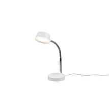 Trio KIKO asztali lámpa fém, műanyag, króm, fehér, LED, 3000K, 4.5W, 500lm - R52501101