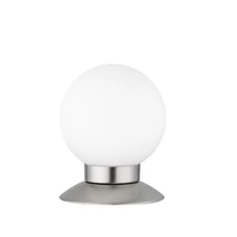 Trio PRINCESS asztali lámpa fém, üveg, nikkel, fehér, LED, 3000K, 3W, 250lm - R52551907