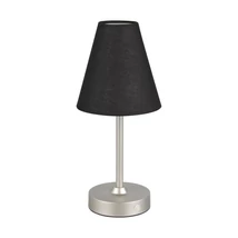 Trio KENNY asztali lámpa fém, szövet, nikkel, fekete, LED, 1.5W, 3000K, 140Lm - R53621102