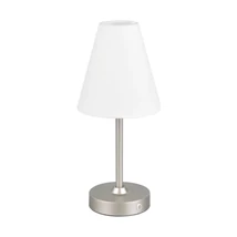 Trio KENNY asztali lámpa fém, szövet, nikkel, fehér, LED, 1.5W, 3000K, 140Lm - R53621107