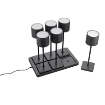 Trio FERNANDEZ kültéri asztali lámpa műanyag, fekete, LED, 2700K-4000K-6000K, 6x1.5W, 6x130lm, IP54 - R54096632
