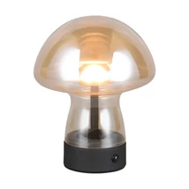 Trio DOOLEY asztali lámpa fém, üveg, fekete, borostyán, LED, 1W, 140lm, 3000K - R54981113