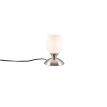 Trio CUP II asztali lámpa fém, üveg, nikkel, fehér, E14 - R59441007
