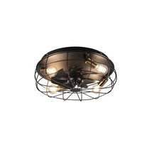 Trio TRONDHEIM ventilátoros lámpa fém, fekete, sárgaréz, E27 - R61095032