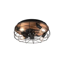 Trio TRONDHEIM ventilátoros lámpa fém, fekete, barna, E27 - R61105032