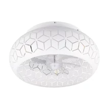 Trio BIDAR ventilátoros mennyezet lámpa fém, fehér, E27 - R61574031