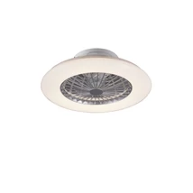 Trio STRALSUND ventilátoros lámpa fém, műanyag, szürke, fehér, LED, 3000K-6500K, 26.8W, 2600lm - R62522187