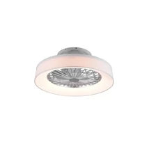 Trio FARSUND ventilátoros lámpa fém, műanyag, szövet, króm, fehér, 3000K-6500K, 26.8W, 2600lm - R62662101