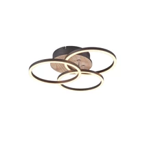 Trio CIRCLE mennyezet lámpa fém, fekete, barna, LED, 2700K-6000K, 27W, 3200lm - R62823135