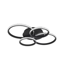 Trio CIRES mennyezet lámpa fém, akrill, fekete, áttetsző, LED, 4000K, 27W, 3400lm - R67364132