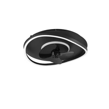 Trio SORTLAND ventilátoros lámpa fém, fekete, LED, 2700K - 6500K, 30W, 3500lm - R67393132
