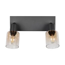 Trio CADIZ mennyezet lámpa fém, üveg, fekete, borostyán, E14 - R81782032