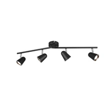 Trio TOULOUSE szpot lámpa fém, műanyag, fekete, LED, 3000K, 4x3.5W, 1600lm - R82124132