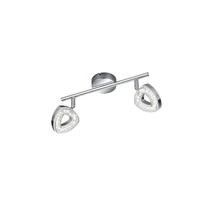 Trio TOURS szpot lámpa fém, műanyag, króm, áttetsző, LED, 3000K, 2x3.5W, 800lm - R82132106