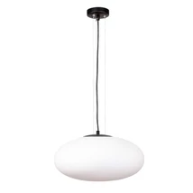 Zuma Omi függeszték fém,üveg,fekete,fehér,E27 - ZU-1180