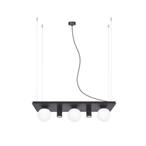 Zuma Plant Shelf függeszték fém,üveg,fekete,fehér,E14+GU10 - ZU-5555