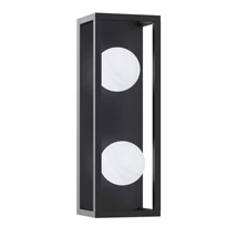 Zuma Piro fali lámpa fém,üveg,fekete,fehér,G9+LED,3000K-6000K,13W,1500lm - ZU-MB3115-2-3BT