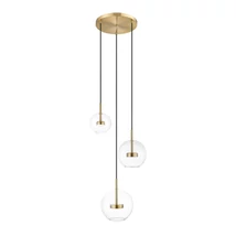 Zuma Enceladus függeszték fém,üveg,arany,áttetsző,LED,3000K,5W,1500Lm - ZU-P0428-03L-L4AC