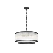 Zuma Sergio függeszték fém,üveg,fekete,áttetsző,E14 - ZU-P0528-06H-P7AC