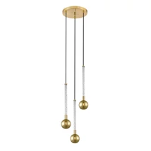Zuma Mida függeszték fém,üveg,arany,áttetsző,G9 - ZU-P0583-03B-2GHF
