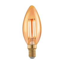 Eglo gyertya szabályozható fényforrás E14-LED 4W 1700K 300lm üveg borostyán bura | 110069