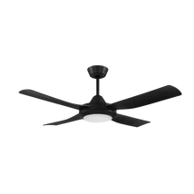 Eglo BONDI 1 ventilátor, tartozék beépített LED, IP20 műanyag, matt fekete test, akrill, tejes bura | 35092