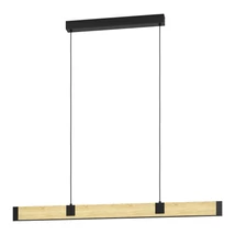 Eglo CAMINARRO függeszték, tartozék beépített LED, IP20 acél-fa fekete-barna test | 390225