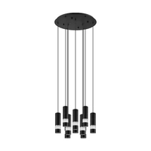 Eglo BERNABETA függeszték, GU10-LED foglalattal, fényforrás tartozék, IP20 acél fekete test, műanyag áttetsző bura | 39708