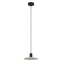 Eglo MAYAZES függeszték, GU10-LED foglalattal, fényforrás tartozék, IP20 acél fekete test, fa természetes bura | 39911