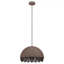 Eglo GAETANO 2 függeszték, E27 foglalattal, fényforrás nem tartozék, IP20 acél mokka test, acél-kristály mokka-arany-feketés áttetsző bura | 39948