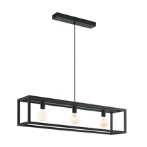Eglo ELSWICK függeszték, E27 foglalattal, fényforrás nem tartozék, IP20 acél fekete test | 49564