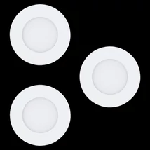 Eglo FUEVA-Z beépíthető lámpa, tartozék beépített LED, IP20-44 acél fehér test, műanyag fehér bura | 900099