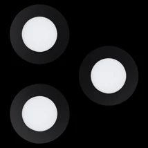 Eglo FUEVA-Z beépíthető lámpa, tartozék beépített LED, IP20-44 acél fekete test, műanyag fehér bura | 900105
