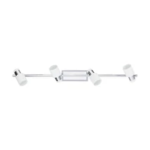 Eglo DAVIDA spot lámpa, GU10-LED foglalattal, fényforrás tartozék, IP20 acél króm-fehér test | 92087