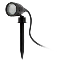 Eglo NEMA 1 kültéri reflektor, GU10-LED foglalattal, fényforrás tartozék, IP44 műanyag, fekete test, műanyag, áttetsző bura | 93384