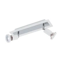 Eglo SARRIA spot lámpa, GU10-LED foglalattal, fényforrás tartozék, IP20 acél fehér-króm test | 94959
