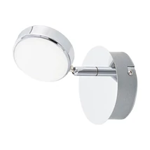 Eglo SALTO spot lámpa, tartozék beépített LED, IP20 acél króm test, műanyag szatén bura | 95628