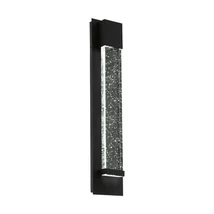 Eglo VILLAGRAZIA kültéri fali lámpa , tartozék beépített LED, IP44 alumínium fekete test, levegő buborékos üveg áttetsző bura | 98154
