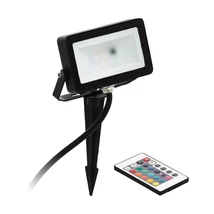 Eglo FAEDO 4 kültéri reflektor, tartozék beépített LED, IP44 alumínium fekete test, műanyag fehér bura | 98185