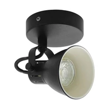 Eglo SERAS 2 spot lámpa, GU10-LED foglalattal, fényforrás tartozék, IP20 acél fekete test | 98397