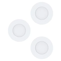 Eglo FUEVA 1 beépíthető lámpa, tartozék beépített LED, IP20-44 fém fehér test, műanyag fehér bura | 98633