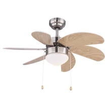 Globo RIVALDO mennyezeti ventilátormatt nikkel fém opál üveg E14 1x 60W (nem tartozék) IP20 - 03301