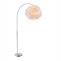Globo KATUNGA állólámpamatt nikkel fém fehér szövet E27 1x 40W (nem tartozék) IP20 - 15057S