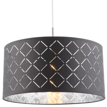 Globo KIDAL függesztékmatt nikkel fém szürke szövet E27 1x 60W (nem tartozék) IP20 - 15228H