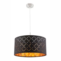 Globo CLARKE függesztékmatt nikkel fém fekete szövet E27 1x 60W (nem tartozék) IP20 - 15229H