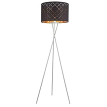 Globo CLARKE állólámpamatt nikkel fém fekete szövet E27 1x 60W (nem tartozék) IP20 - 15229S1
