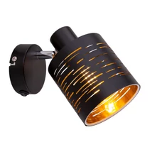 Globo TUNNO fali lámpafekete fém fekete műanyag E14 1x 15W (nem tartozék) IP20 - 15342-1