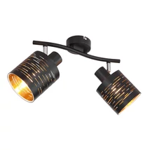Globo TUNNO spotlámpafekete fém fekete műanyag E14-LED 2x 15W (nem tartozék) IP20 - 15342-2